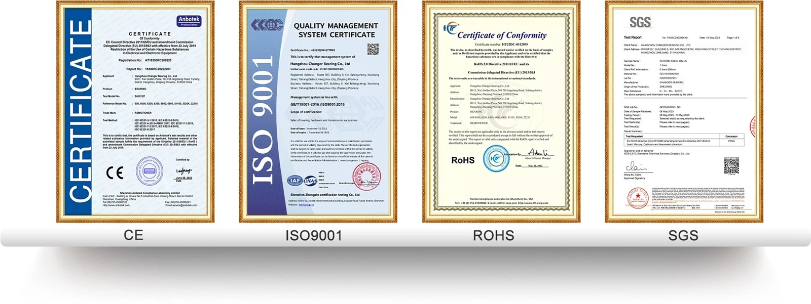 Our Certificates